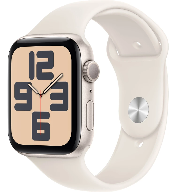 Умные часы Apple Watch SE 2024 44mm Starlight Aluminum Case with Starlight Sport Band (S/M)