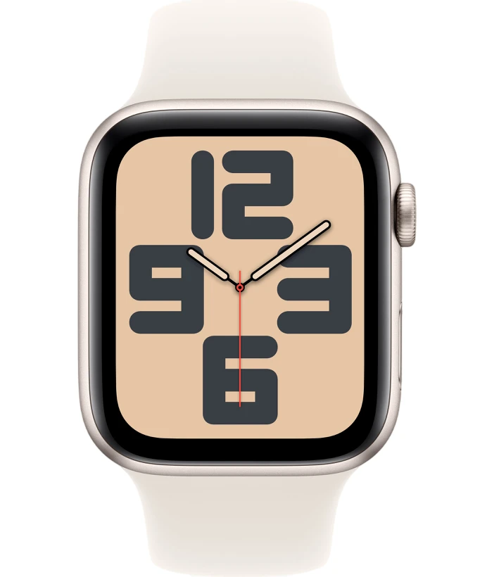 Умные часы Apple Watch SE 2024 44mm Starlight Aluminum Case with Starlight Sport Band (S/M)