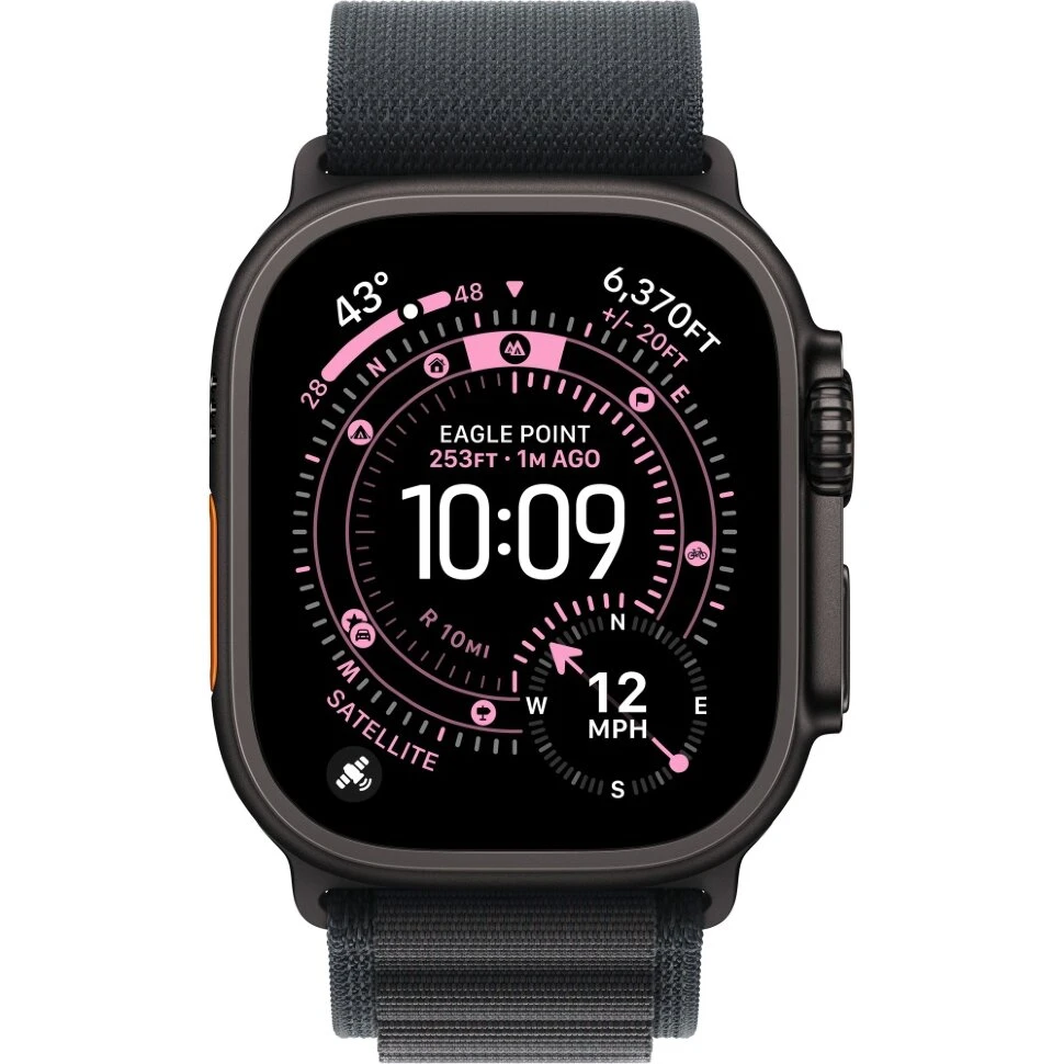 Умные часы Apple Watch Ultra 3 2025 49mm Black Titanium Case with Black Alpine Loop (L)