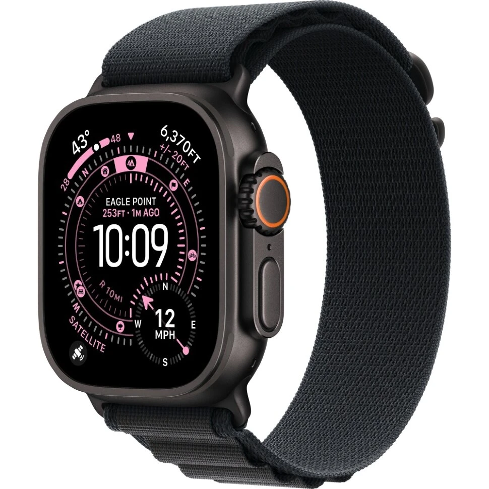 Умные часы Apple Watch Ultra 3 2025 49mm Black Titanium Case with Black Alpine Loop (M)