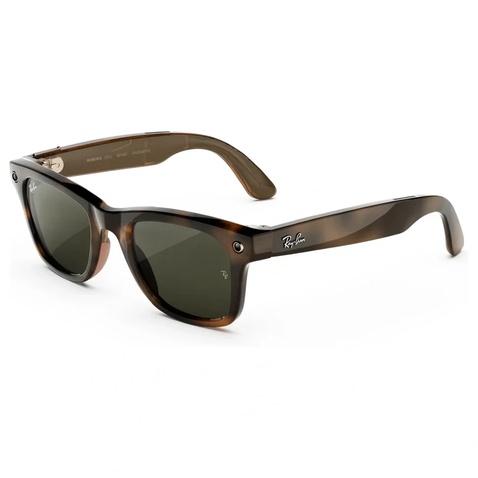 Умные очки Ray-Ban Wayfarer (Gen 3) Shiny Havana G-15 Green (L)
