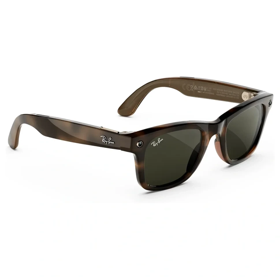 Умные очки Ray-Ban Wayfarer (Gen 3) Shiny Havana G-15 Green (L)
