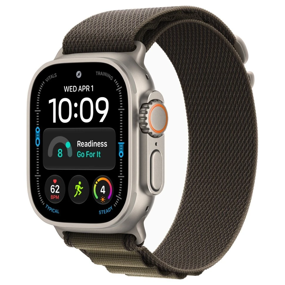 Умные часы Apple Watch Ultra 4 49mm Natural Titanium Case with Dark Olive Alpine Loop (S)