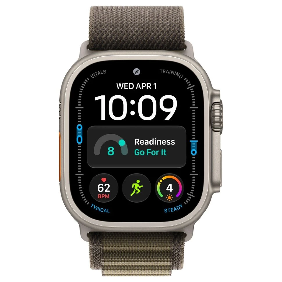 Умные часы Apple Watch Ultra 4 49mm Natural Titanium Case with Dark Olive Alpine Loop (S)
