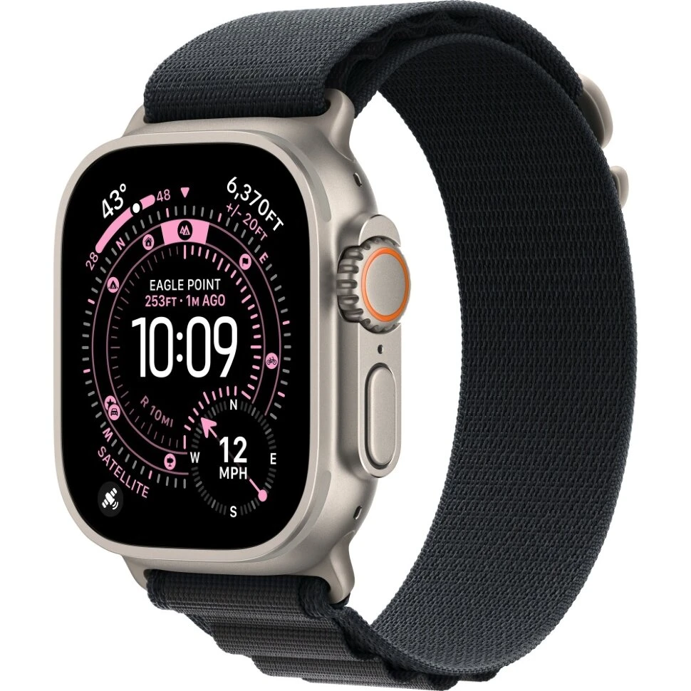 Умные часы Apple Watch Ultra 3 2025 49mm Natural Titanium Case with Black Alpine Loop (M)