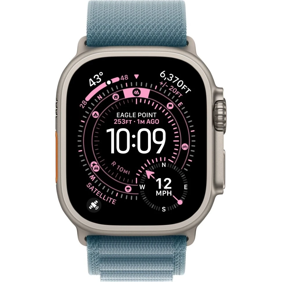 Умные часы Apple Watch Ultra 3 2025 49mm Natural Titanium Case with Light Blue Alpine Loop (M)
