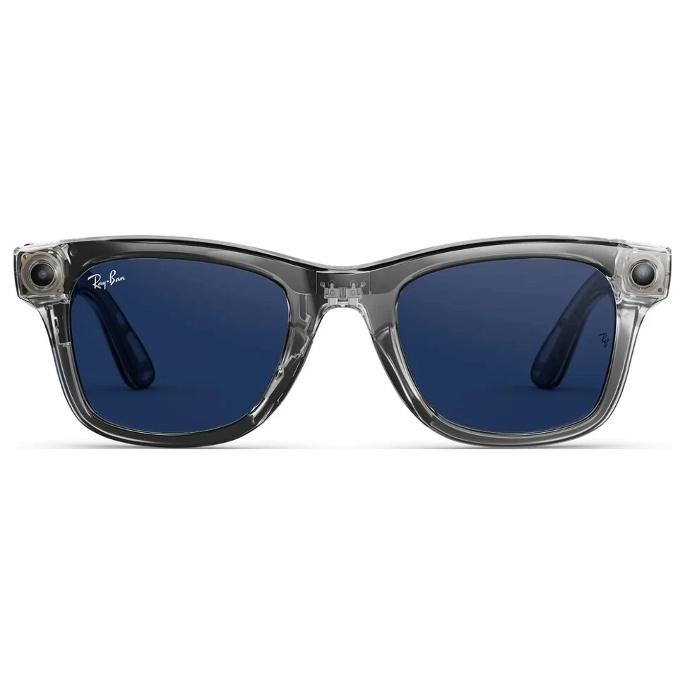 Умные очки Ray-Ban Wayfarer (Gen 2) Shiny Transparent Grey Clear/Sapphire Transitions (L)