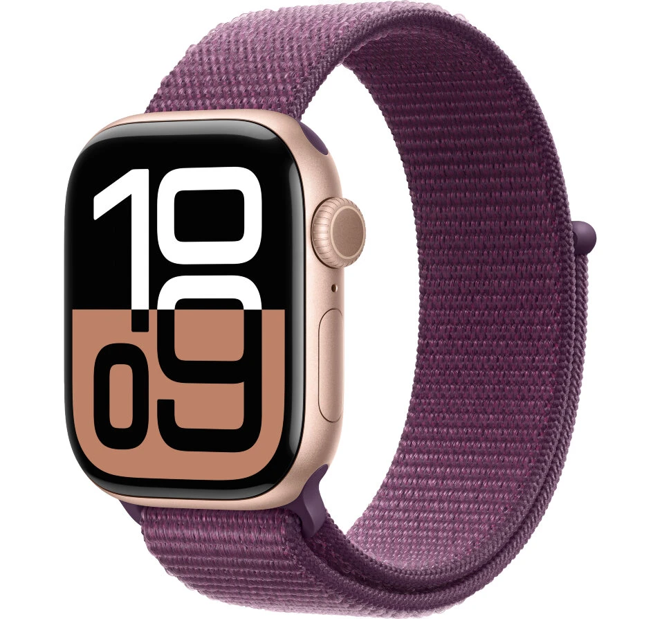 Умные часы Apple Watch Series 10 42mm Rose Gold Aluminum Case with Plum Sport Loop