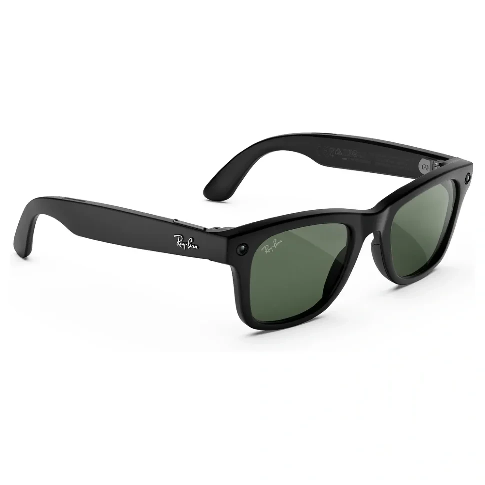 Умные очки Ray-Ban Wayfarer (Gen 3) Matte Black Clear/Green Transitions (L)