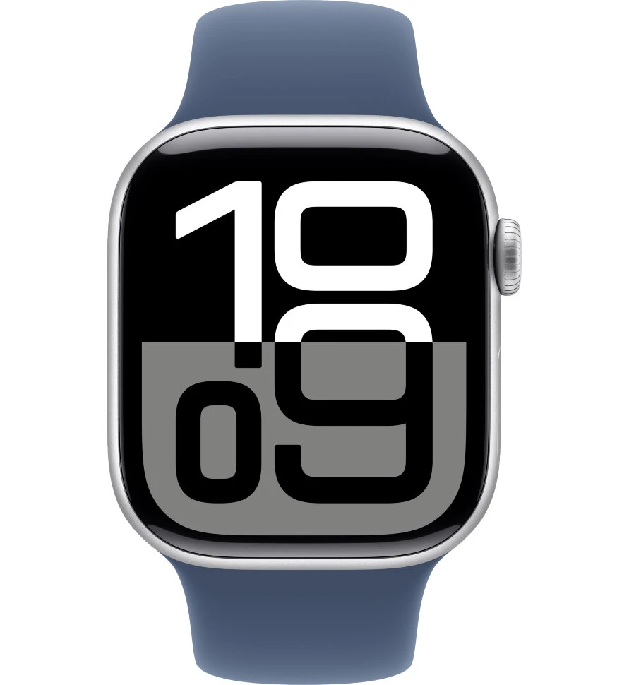 Умные часы Apple Watch Series 10 42mm Silver Aluminum Case with Denim Sport Band (M/L)