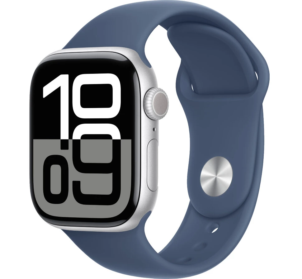 Умные часы Apple Watch Series 10 42mm Silver Aluminum Case with Denim Sport Band (S/M)