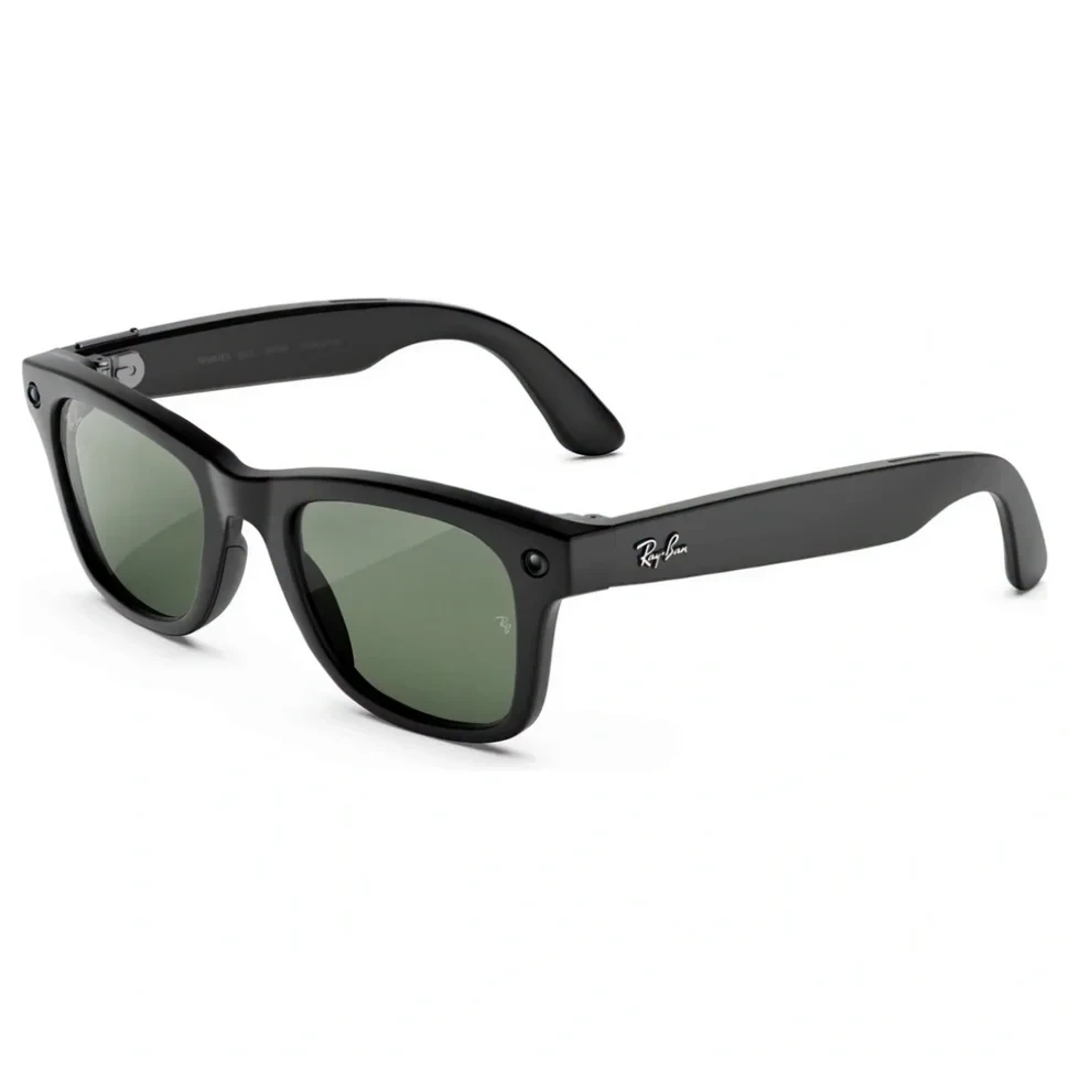 Умные очки Ray-Ban Wayfarer (Gen 3) Matte Black Clear/Green Transitions (M)