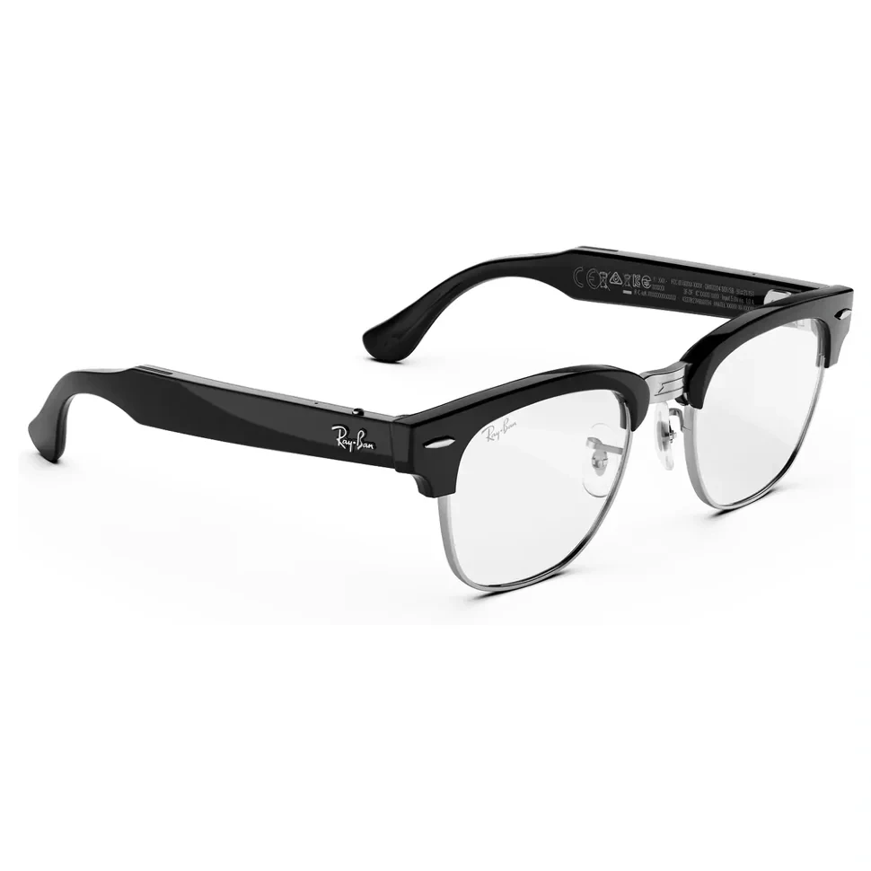 Умные очки Ray-Ban Audio Clubmaster Shiny Black Clear