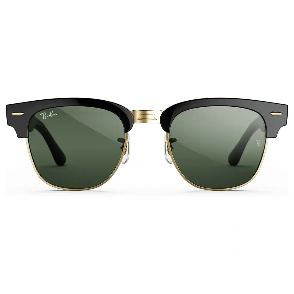 Умные очки Ray-Ban Audio Clubmaster Shiny Black on Gold/Transitions Graphite Green