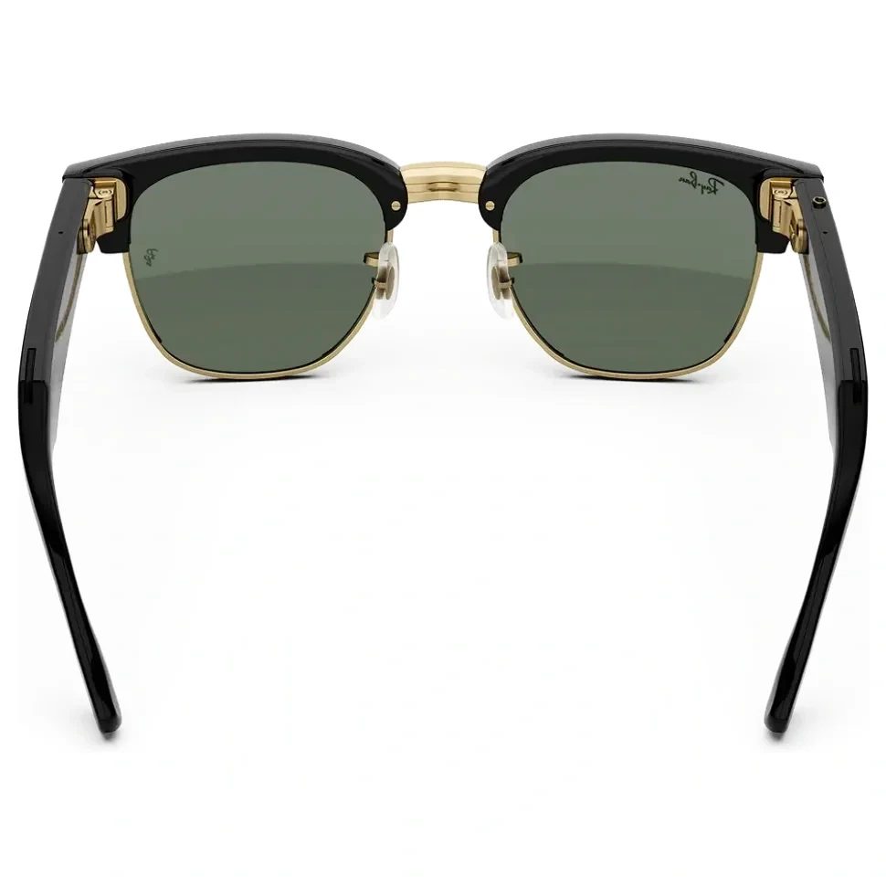 Умные очки Ray-Ban Audio Clubmaster Shiny Black on Gold/Transitions Graphite Green