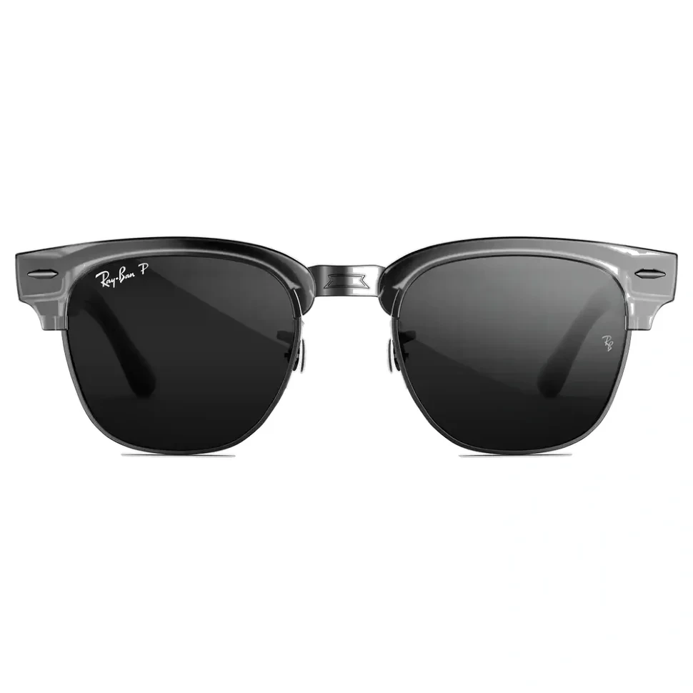 Умные очки Ray-Ban Audio Clubmaster Transparent Iron Grey/Polarized Grey