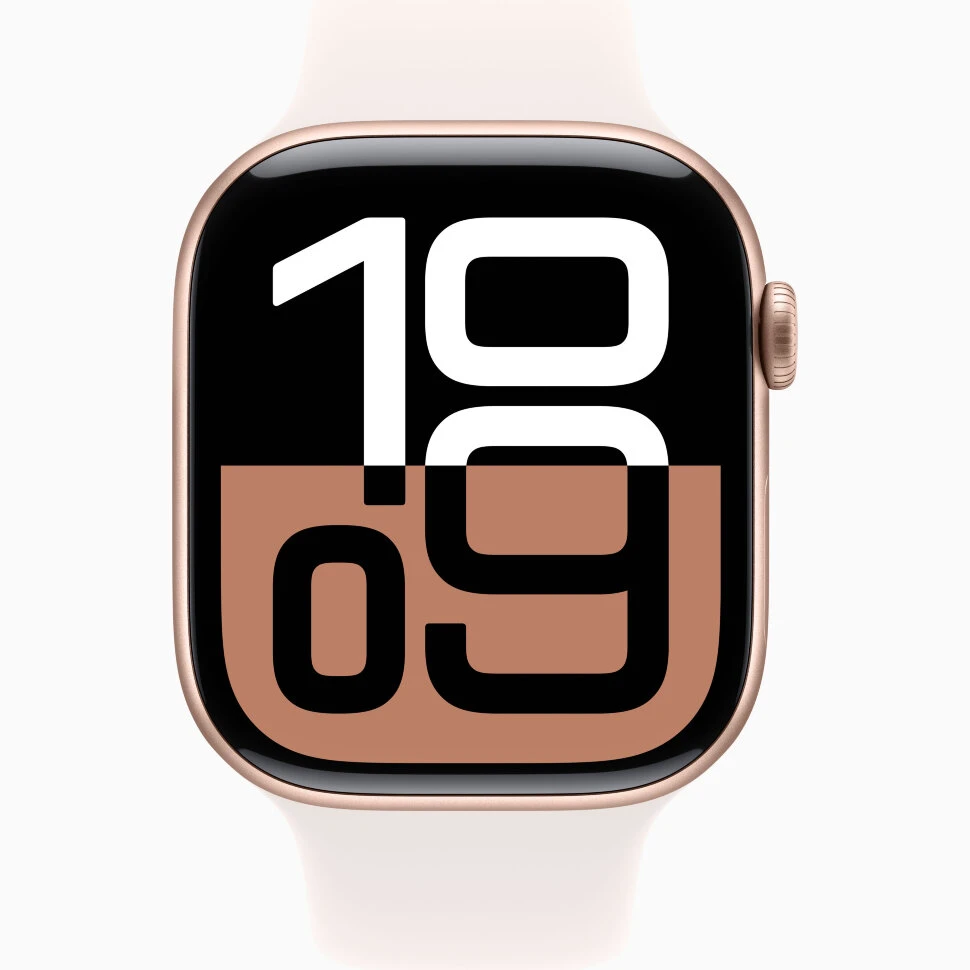 Умные часы Apple Watch Series 10 46mm Rose Gold Aluminum Case with Light Blush Sport Band (S/M)