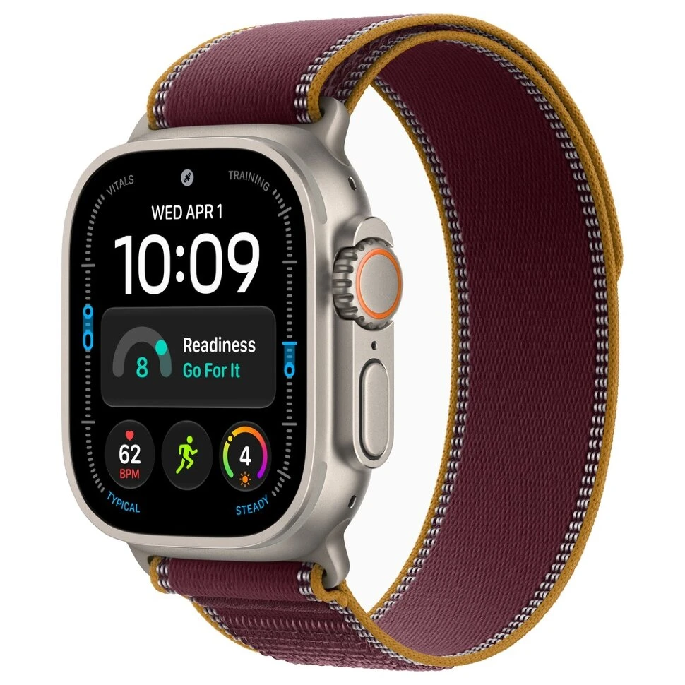 Умные часы Apple Watch Ultra 4 49mm Natural Titanium Case with Burgundy Trail Loop (M/L)
