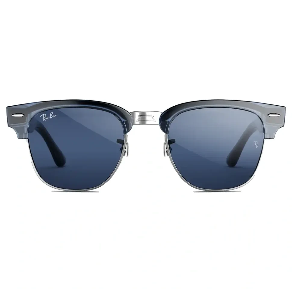 Умные очки Ray-Ban Audio Clubmaster Transparent Sky Blue/Transitions Sapphire