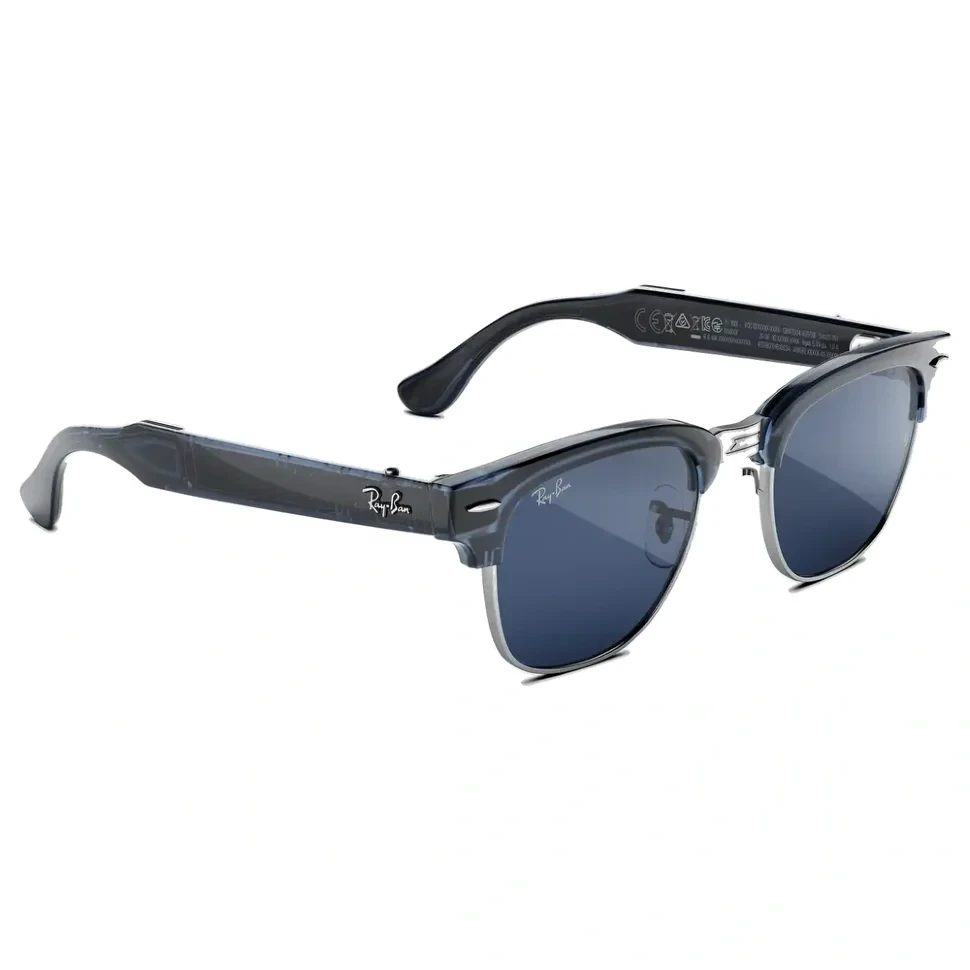 Умные очки Ray-Ban Audio Clubmaster Transparent Sky Blue/Transitions Sapphire