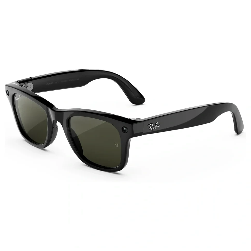 Умные очки Ray-Ban Wayfarer (Gen 3) Shiny Black Polarized Green (L)