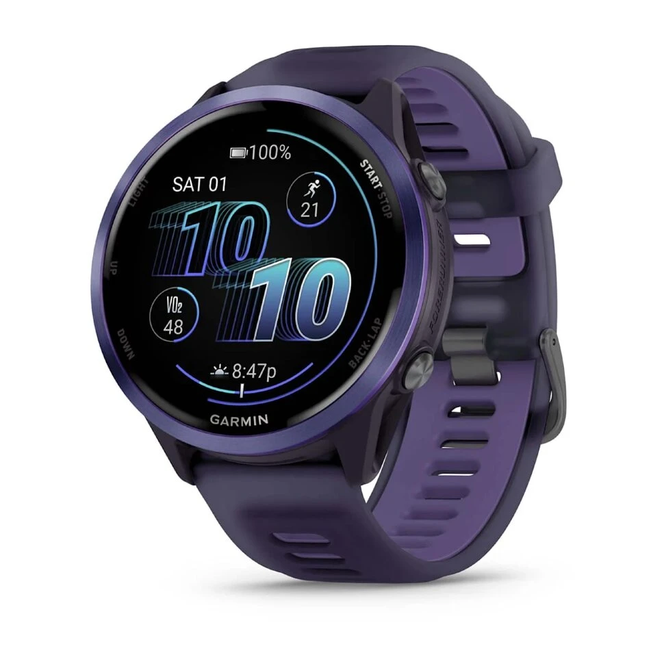 Умные часы Garmin Forerunner 570 47mm Indigo Aluminum with Translucent Imperial Purple/Indigo Band (010-02971-02)