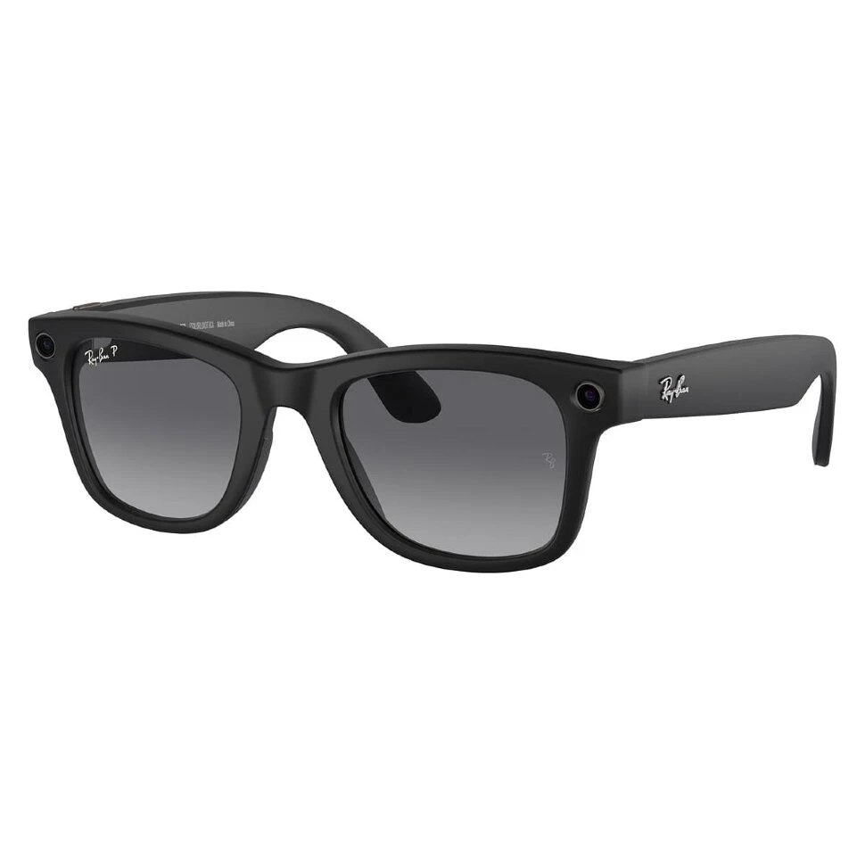 Умные очки Ray-Ban Wayfarer Matte Black/Polarized Graphite Gradient (RW4008)