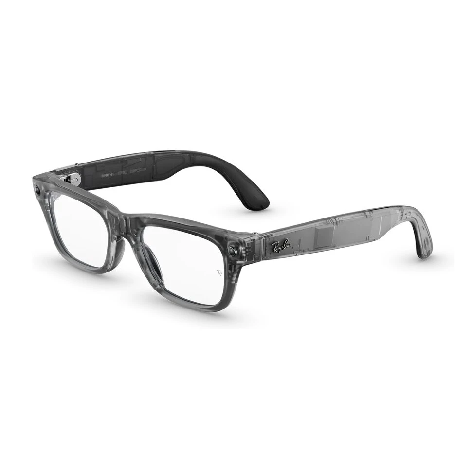 Умные очки Ray-Ban Meta Blazer Optics (Gen 2) Matte Transparent Ice Grey (M) (RW7001)