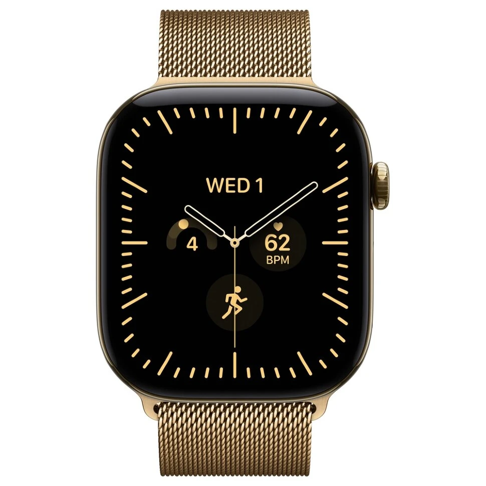Умные часы Apple Watch Series 12 46mm Radiant Gold Titanium Case with Radiant Gold Milanese Loop (S/M)