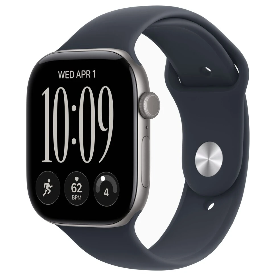 Умные часы Apple Watch Series 12 46mm Space Gray Aluminum Case with Navy Blue Sport Band (M/L)