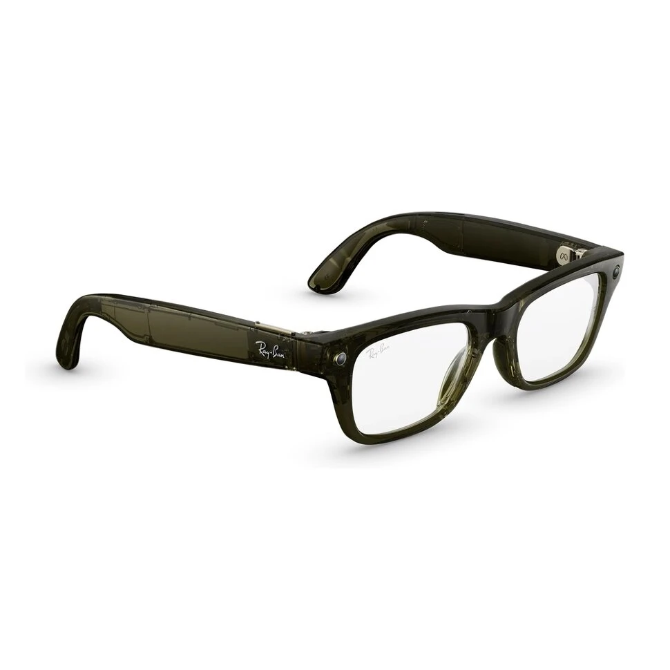 Умные очки Ray-Ban Meta Blazer Optics (Gen 2) Shiny Transparent Dark Olive (L) (RW7001)