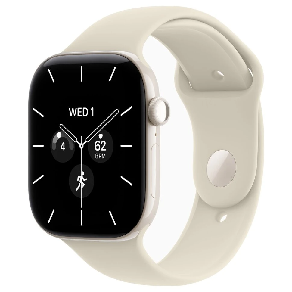 Умные часы Apple Watch Series 12 46mm Pearl White Ceramic Case with Sand Sport Band (S/M)
