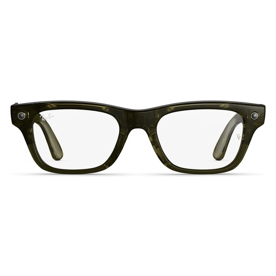 Умные очки Ray-Ban Meta Blazer Optics (Gen 2) Shiny Transparent Dark Olive (M) (RW7001)