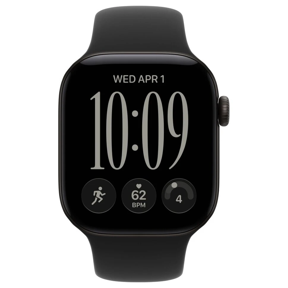 Умные часы Apple Watch Series 12 42mm Black Aluminum Case with Black Sport Band (M/L)