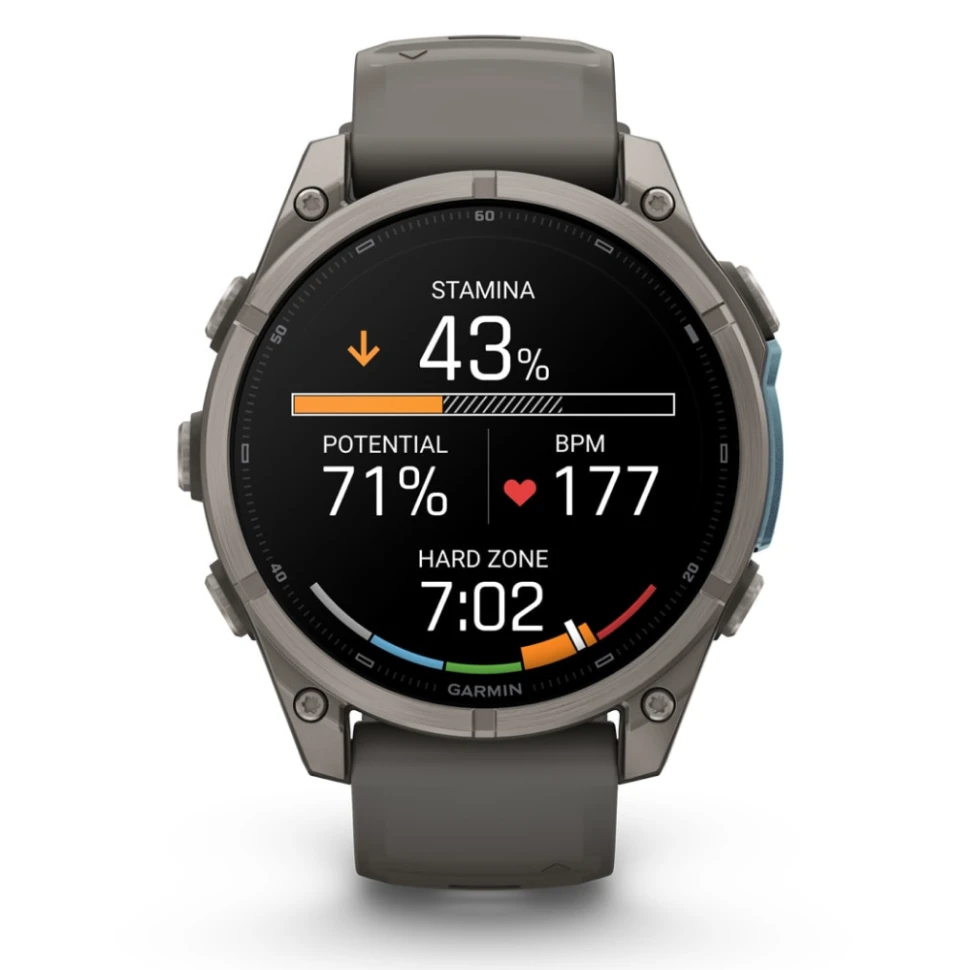 Умные часы Garmin Fenix 9 47mm Titanium with Pebble Grey Silicone Band (010-04762-01)