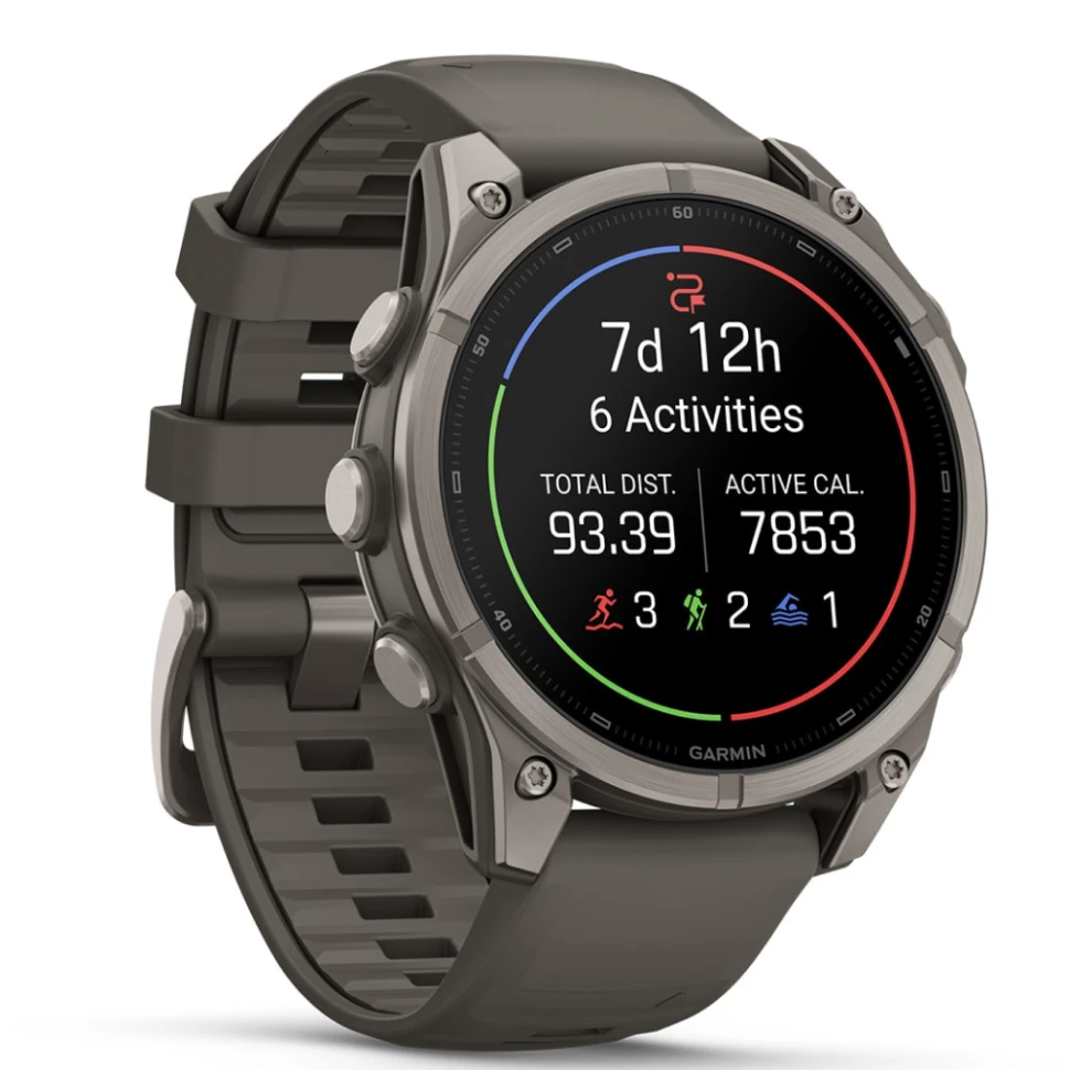 Умные часы Garmin Fenix 9 47mm Titanium with Pebble Grey Silicone Band (010-04762-01)