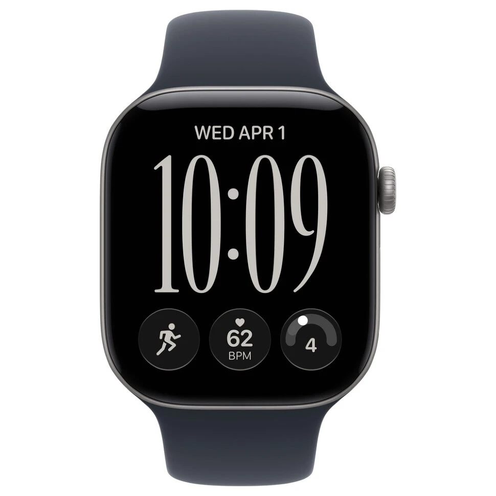 Умные часы Apple Watch Series 12 46mm Space Gray Aluminum Case with Navy Blue Sport Band (S/M)