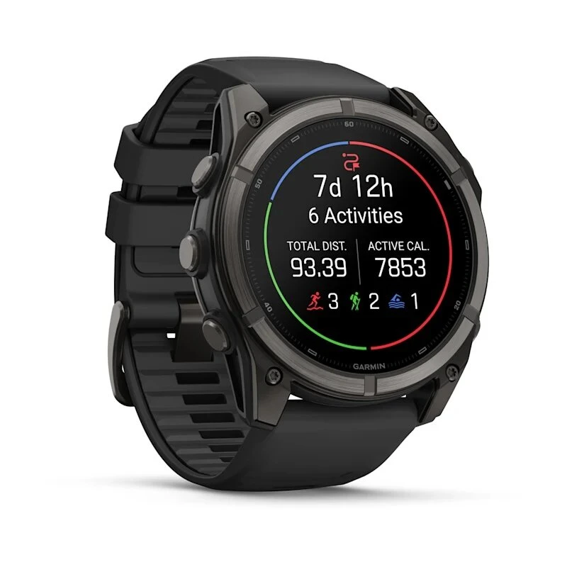 Умные часы Garmin Fenix 9 51mm Carbon Grey DLC Titanium with Black Silicone Band (010-04763-11)