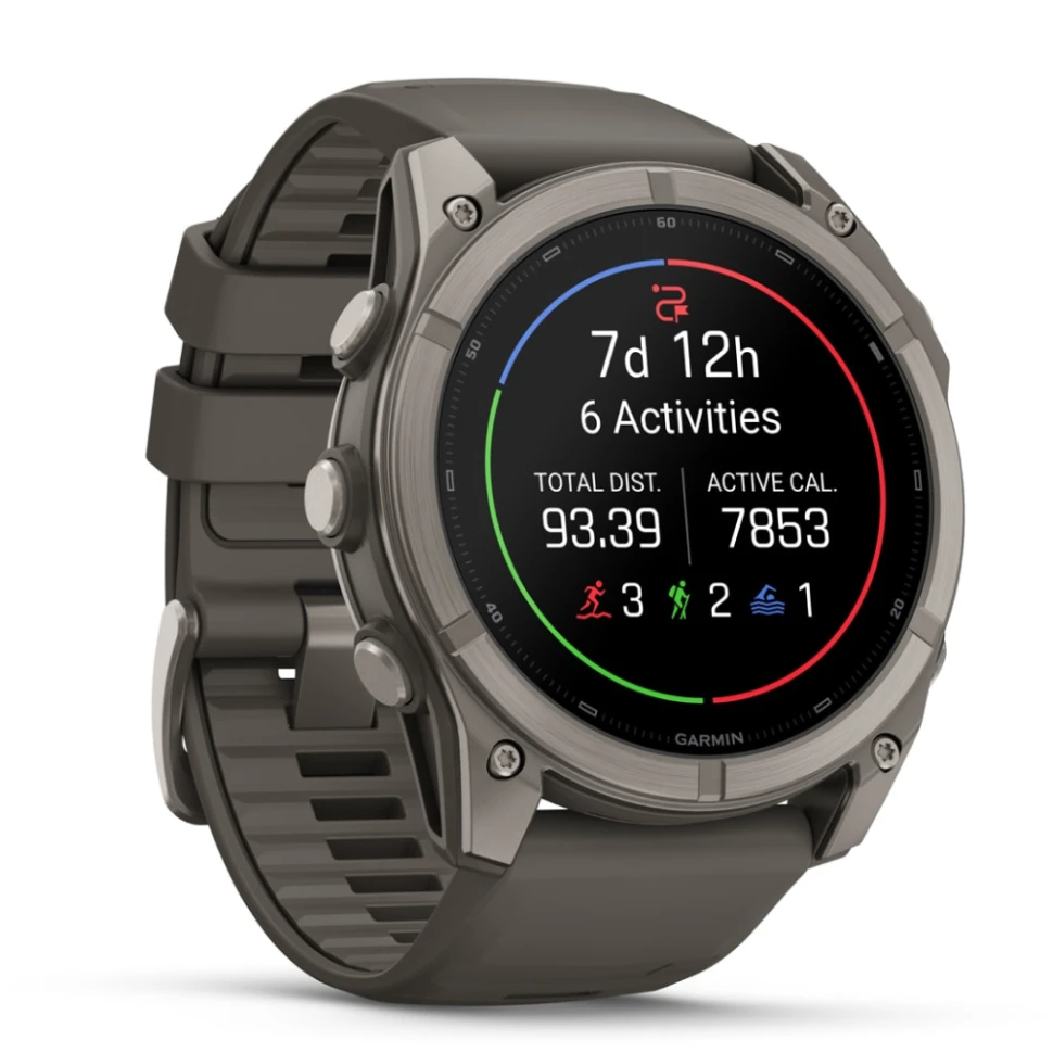 Умные часы Garmin Fenix 9 51mm Titanium with Pebble Grey Silicone Band (010-04763-01)