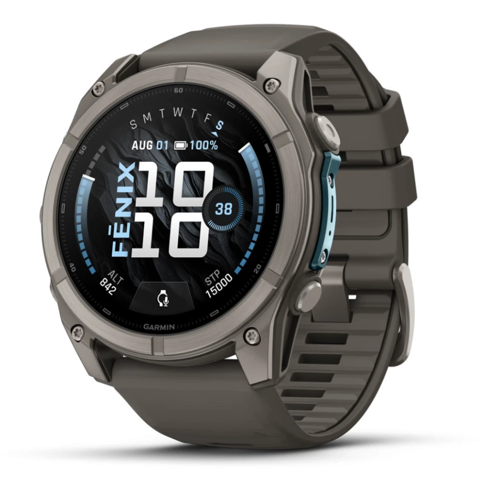 Умные часы Garmin Fenix 9 51mm Titanium with Pebble Grey Silicone Band (010-04763-01)
