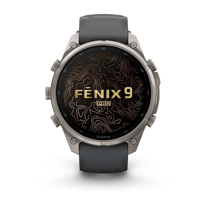 Умные часы Garmin Fenix 9 Pro 47mm Titanium with Graphite/Black Silicone Band (010-04336-26)