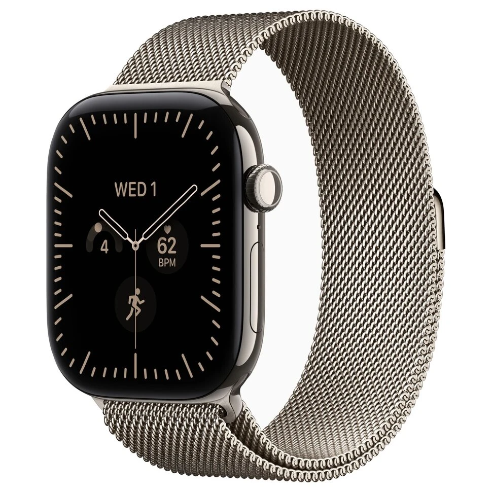 Умные часы Apple Watch Series 12 46mm Natural Titanium Case with Natural Milanese Loop (S/M)