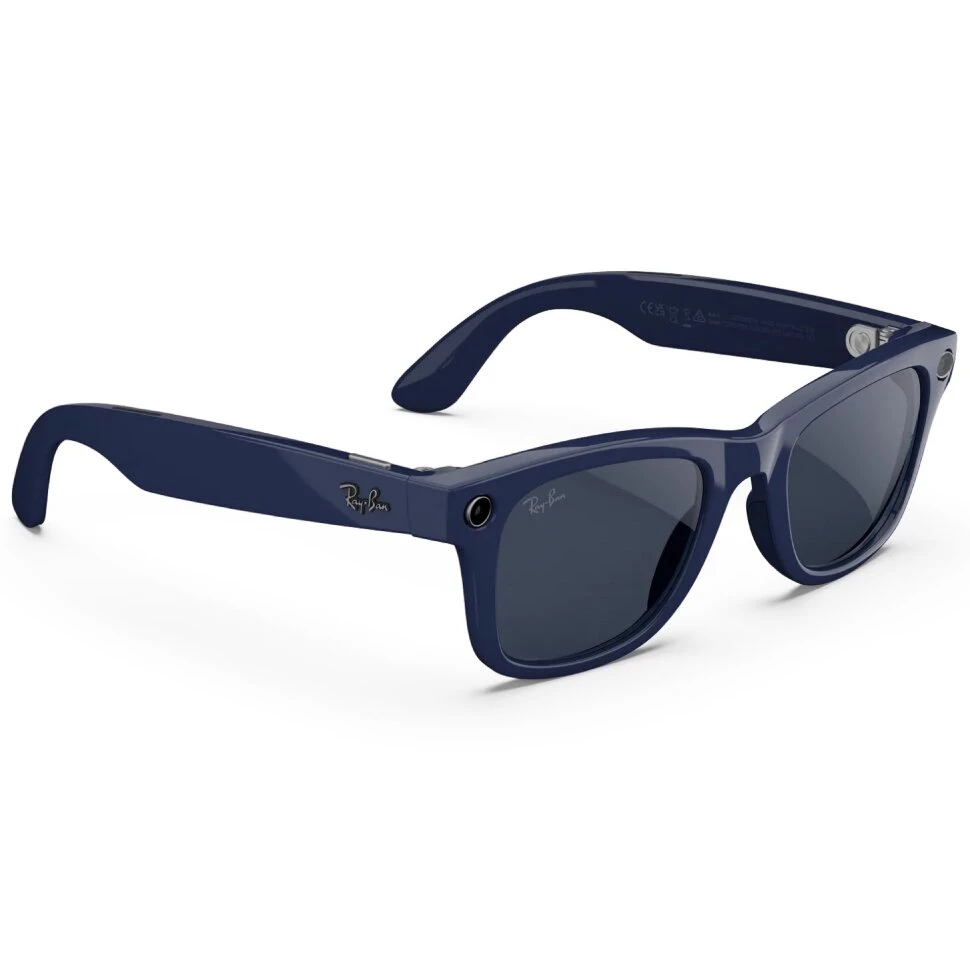 Умные очки Ray-Ban Wayfarer (Gen 2) Shiny Cosmic Blue Clear/Sapphire Transitions (L)