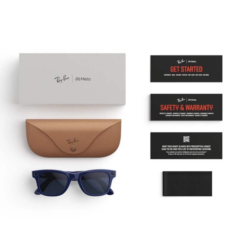 Умные очки Ray-Ban Wayfarer (Gen 2) Shiny Cosmic Blue Clear/Sapphire Transitions (L)