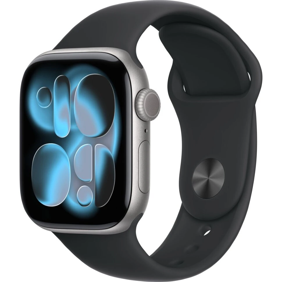 Умные часы Apple Watch Series 11 42mm Space Gray Aluminum Case with Black Sport Band (S/M)