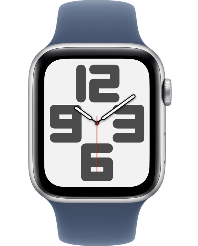 Умные часы Apple Watch SE 2024 44mm Silver Aluminum Case with Denim Sport Band (M/L)